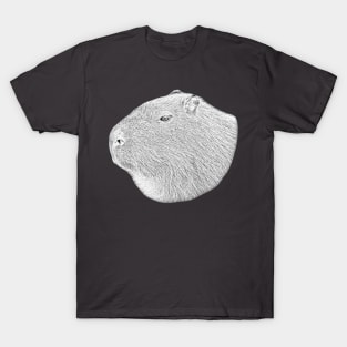 Capybara line drawing conversion T-Shirt